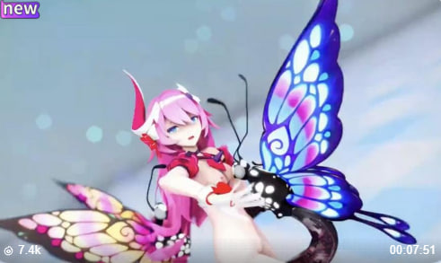 3DMMD金发虫娘全裸热舞！狂野扭动高潮不断 海报