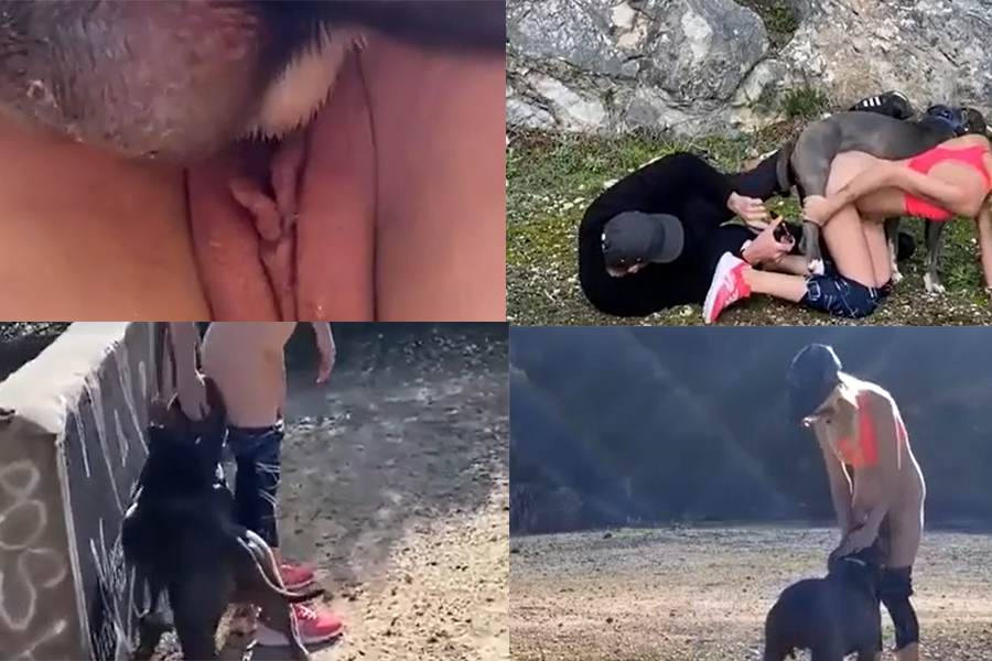 一边户外骑车健身一边与自己的爱犬野战连续三发 海报