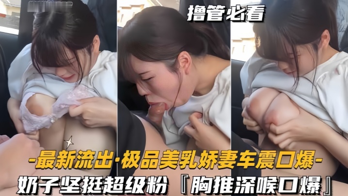 【最新流出】极品美乳娇妻车震口爆 奶子坚挺超级粉，胸推深喉 海报