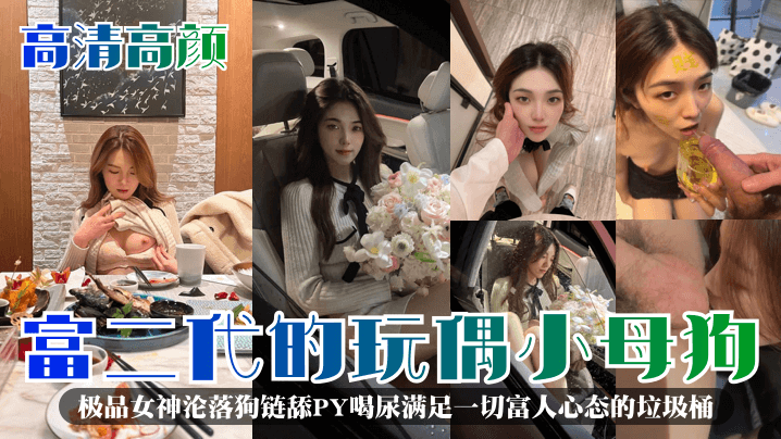 【高清高颜】富二代的玩偶小母狗！极品女神沦落狗链舔PY喝尿满足一切富人心态的垃圾桶 海报